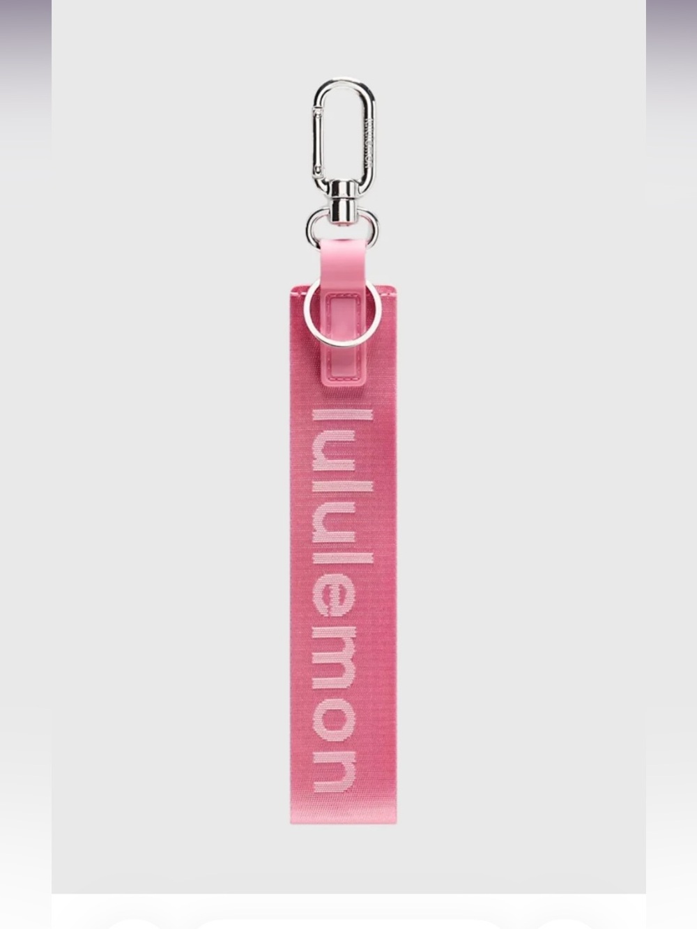 Lululemon Never Lost Keychain in Candy Cloud/Pink Pearl/Silver NWT